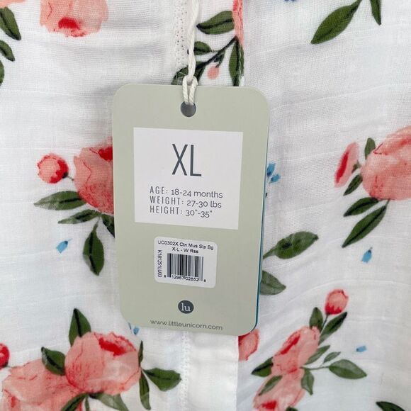 Little Unicorn Cotton Muslim Sleep Bag Watercolor Roses 18-24 months - Picture 3 of 8